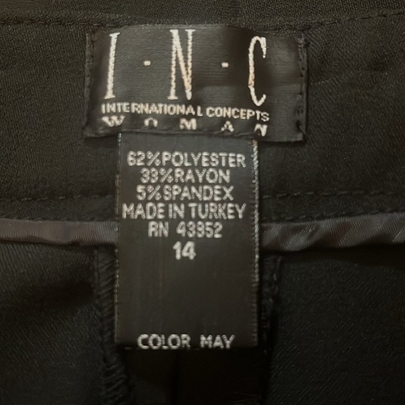 INC International Concepts Black Pants Size 14 New With Tag - Picture 8 of 10